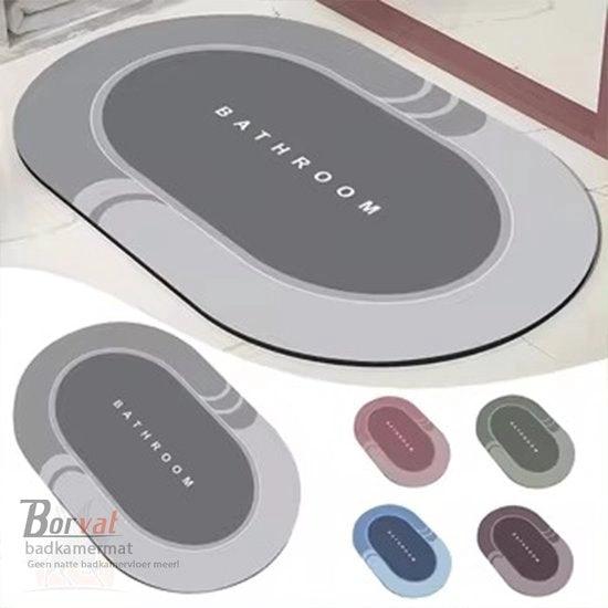 BORVAT Antislip Badmat - Super Absorberend - Douchemat - 40x60cm - Grijs by BORVAT