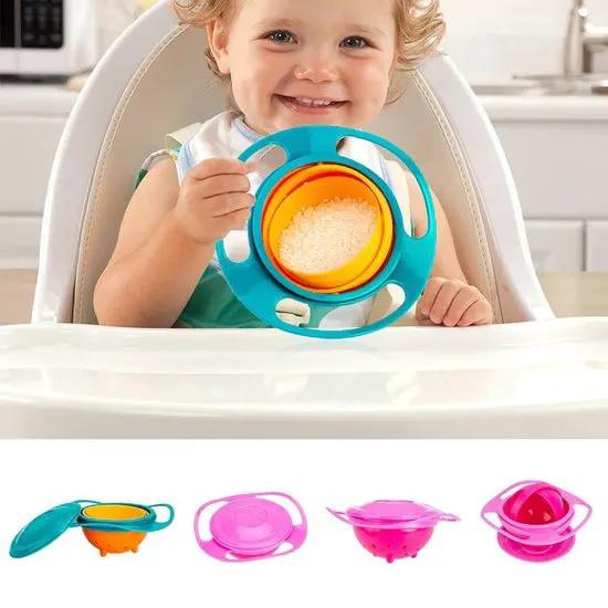Merkloos Anti Mors Bakje – Je kind zal nooit meer knoeien of morsen - Baby Kom - Eetbakje - Babyvoeding - Kinderen - Spill Proof - Eetbakje - Roze -