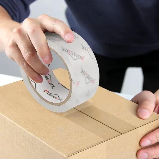 Merkloos IBBO Shop - 24 Rollen Pakkettape Transparante Verpakkingstape Verpakkingstape – 66 m lang - 50 mm breed – Transparant – Sterke kleefkracht en scheurvastheid – voor verpakking, verzending en verhuizing -