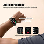 BORVAT ProWatch AMOLED Smartwatch Dames & Heren - Milanese + 3 Siliconen Bandjes - Gun Metal by BORVAT