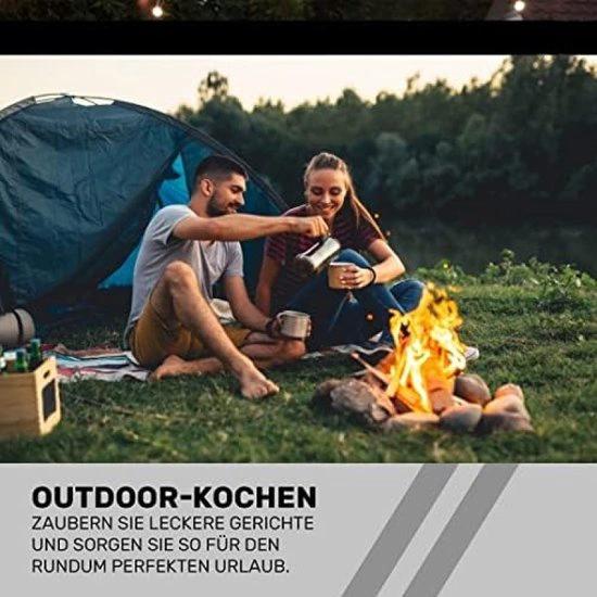 Camping Kooktoestel 2.2KW - Incl. 4 Gasflessen & Koffer by BORVAT