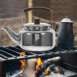 borvat IBBO® - Luxe RVS Kettle Theepot - 2 liter - ketel Camping - Theepot - Waterkoker - Zilver -