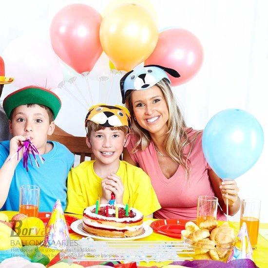 Ballonstaafjes Wit - 20 Stuks - 30cm - Feestdecoratie by BORVAT