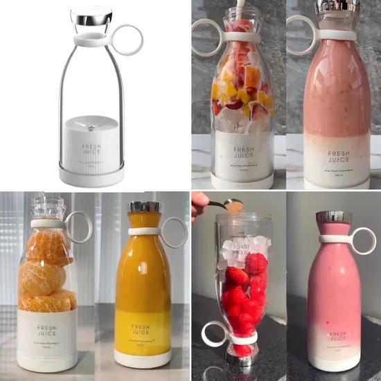 Borvat® BORVAT® - Roze Draadloze Blender To Go | Smoothie Maker voor Onderweg - Draagbare Mini blender -