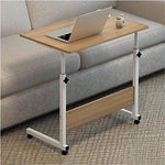 Bijzettafel en Laptop Tafel – Verstelbaar – Bedtafel en Computertafel – Hout – 80x40 cm by Borvat®