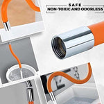 Flexibele Kraanuitloop 360° - 50cm - Universele Kraan Verlenging - Oranje by BORVAT