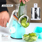 Borvat® Borvat® - Spiraalsnijder - Rasp - Kaasrasp - Groentesnijder - Kaasmolen - 3-in-1 Roterende Groentesnijder - Trommelrasp -