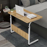 Bijzettafel en Laptop Tafel – Verstelbaar – Bedtafel en Computertafel – Hout – 80x40 cm by Borvat®