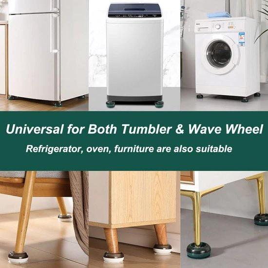 borvat IBBO® - 4 stuks trillingsdempers voor wasmachine - wasmachine dempers - wasmachine mat - wasmachines anti-trillingsmat - Wasmachine Verhoger - antislipmat voor wasmachines en drogers - Nieuwe model -