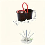 BORVAT® 360° Spin Mop systeem - Dweilsysteem - Mop - spinmop met en emmer- Dweilset - Mop set - Dweilstok by Borvat®