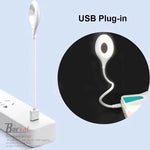 Borvat® Borvat® - Bureaulamp voor Laptop en PC - Wit en Ovaal- Flexibel en Helder - Met LED USB Aansluiting -