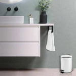spirella SPIRELLA Adelar Pedaalemmer 3L Wit - Softclose Pedaalbak met Uitneembare Binnenemmer - Matstaal - Ø16,8x25cm - Moderne Badkamer Prullenbak -