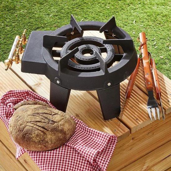 Merkloos Wokbrander - Kookbrander - Wok Brander - Met Regelaar - Propaan/Gas - Voor Buiten – Camping Kooktoestel – Zwart -