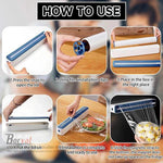 BORVAT Vershoudfolie & Aluminiumfolie Houder met Snijder - 37x7cm - Keuken Tool - Zwart/Wit by BORVAT