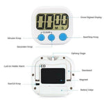Merkloos 1x Digitale Kookwekker Wit - Groot Display - Magneet -