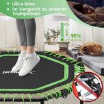 Borvat® Borvat® - Fitness Trampoline - Verstelbaar Fitness Trampoline met Handgreep – Stille, Opvouwbare & Gewrichtsbesparende Trampoline voor het Gezin -
