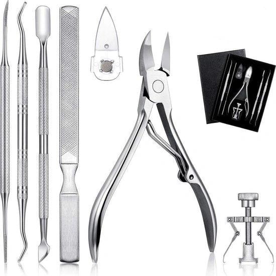 Pedicure Set 7-Delig - Nagelverzorging Starterset - Ingegroeide Teennagel Nagelknipper by BORVAT
