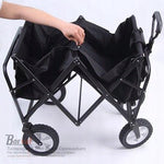BORVAT Tuinwagen 4-Wiel - Opvouwbare Tas - Tuin Trolley - Winkelwagen - Kruiwagen - Zwart by BORVAT