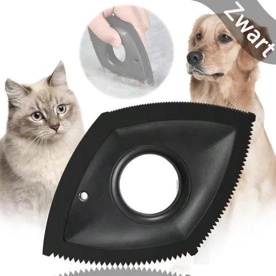 Borvat® Borvat® - Huisdierhaar verwijderaar - Katten en Honden Haren - Kleding Pluizenborstel - Pluizenroller - Kattenharen Hondenharen Verwijderen - Huisdierhaar - Kleefroller - Pluizen Borstel - Zwart -