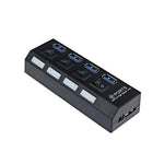 BORVAT USB Hub 4 Poorten 2.0 High Speed - Aan/Uit Knop - LED Verlichting by BORVAT