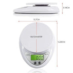 Merkloos Keukenweegschaal - Inclusief Batterijen – 1 gram tot 5 kg - Wit -
