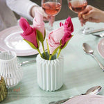 Borvat® Borvat® - servet houders voor tafels plastic twist bloemknoppen servethouders met groene steel voor het maken van originele tafelarrangementen - Set van 4 -