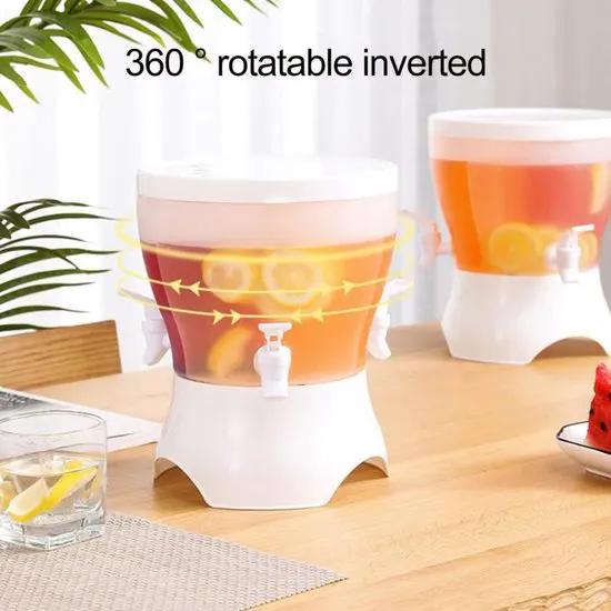 IBBO® IBBO® - Koelkast Drank dispenser - Sap dispenser - 3 in 1 - 3 aparte dispensers - 3.75 liter - plastic drankdispenser met 3 compartimenten - ijswatercontainer voor zomerse sappen - koud water - ijsthee - melk - bier -