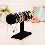 Merkloos Rek Voor Sieraden - Sieradenstandaard - Vertoon Huis Organiser Houder - Tafeltop Hangen Organiser - Armband houder - Sieradenstandaard - Geschikt voor sieraden, horloges en kettingen - 23×7cm - Zwart -