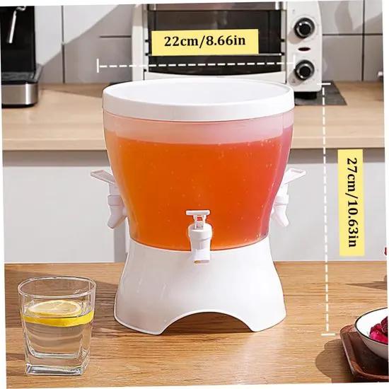 IBBO® IBBO® - Koelkast Drank dispenser - Sap dispenser - 3 in 1 - 3 aparte dispensers - 3.75 liter - plastic drankdispenser met 3 compartimenten - ijswatercontainer voor zomerse sappen - koud water - ijsthee - melk - bier -