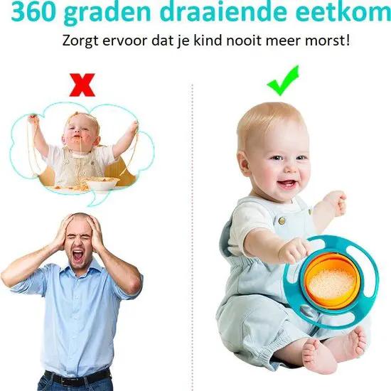 Merkloos Anti Mors Bakje – Je kind zal nooit meer knoeien of morsen - Baby Kom - Eetbakje - Babyvoeding - Kinderen - Spill Proof - Eetbakje - Roze -