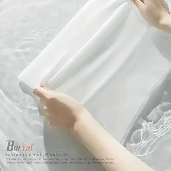 Borvat® Borvat® - Gecomprimeerde Handdoek Wegwerp Gezicht Handdoek Schoonmaken Katoen Draagbare Reis Outdoor Beauty Veegt Snoep Make-Up Handdoek Tissues - 28 Stuks -