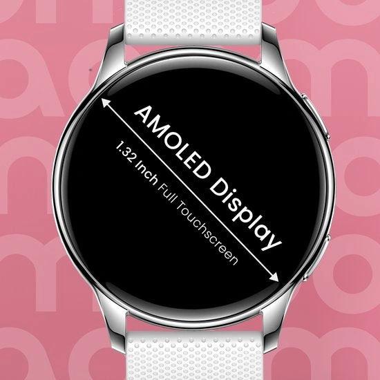 BORVAT Smartwatch Dames - Premium HD AMOLED Display - Android & iOS - Wit/Zilver by BORVAT