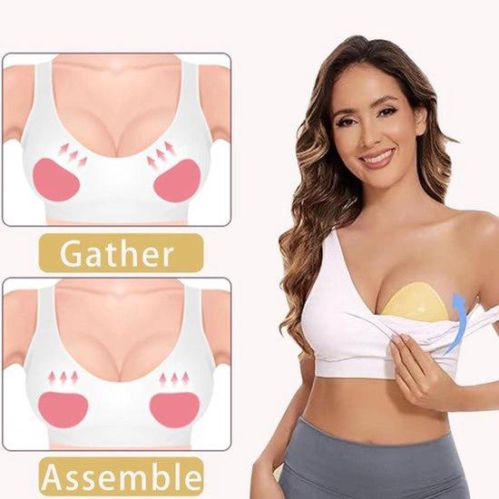 BORVAT BORVAT Zelfklevende Push-Up Pads & Tepelcovers - Herbruikbaar & Wasbaar - Onzichtbare BH - Dames - Breast Petals & Concealers Damesmode