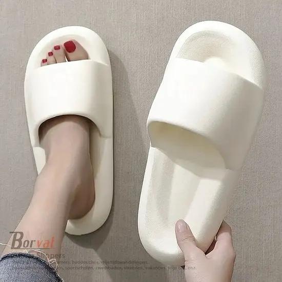 Borvat® Borvat® - Zomer Slippers Wolky Dichte Slippers Paar Thuis Outdoor Slipper Zomer Strand Slaapkamer Schoenen Dames Slippers Dikke Bodem Sandalen - Unisex - Licht groen - Maat 38-39 -