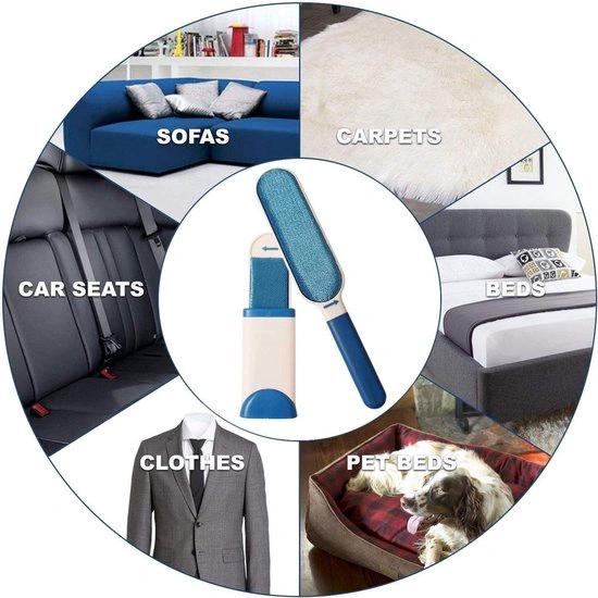 IBBO® - Huisdierhaar Verwijderaar - Pluizenborstel - Hondenhaar & Kattenhaar Verwijderaar - Stof verwijderaar - Kattenhaar Verwijderaar - Hondenhaar verwijderaar - Blauw by borvat