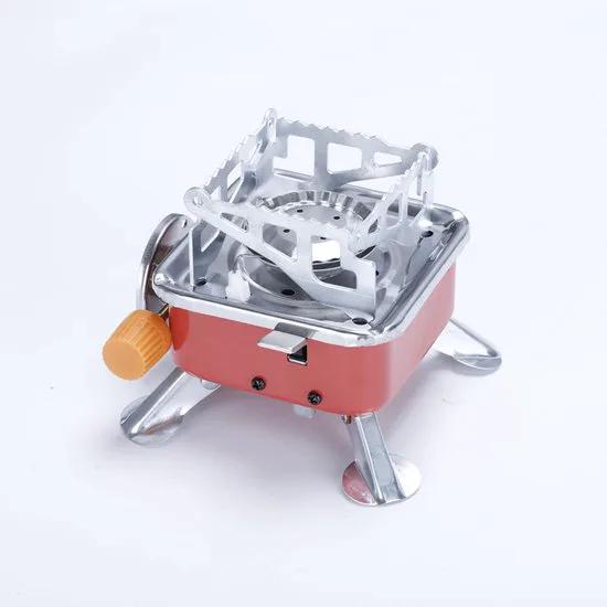 Merkloos Draagbare Kampeerkachel - gas kachel - tent kachel - camping verwarming - kachel - Mini Kampeerfornuis - Met Koffer - Buiten - Kampeerfornuis - Butaan - 9.5*9.5*9.5 cm -