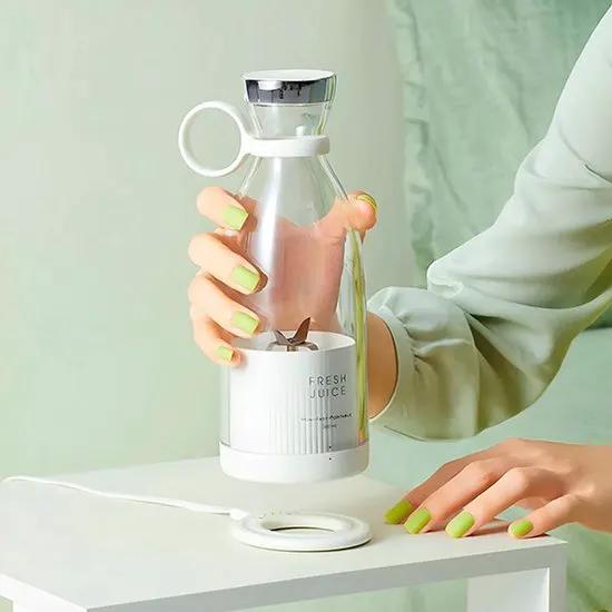 Borvat® BORVAT® - Roze Draadloze Blender To Go | Smoothie Maker voor Onderweg - Draagbare Mini blender -