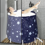 Merkloos IBBO® - Opvouwbaar zitbad - Compact bad - kinderbad - Opzetbad - opvouwbaar bad - zitdouche - Inklapbaar bad - bad - douche - Blauw -