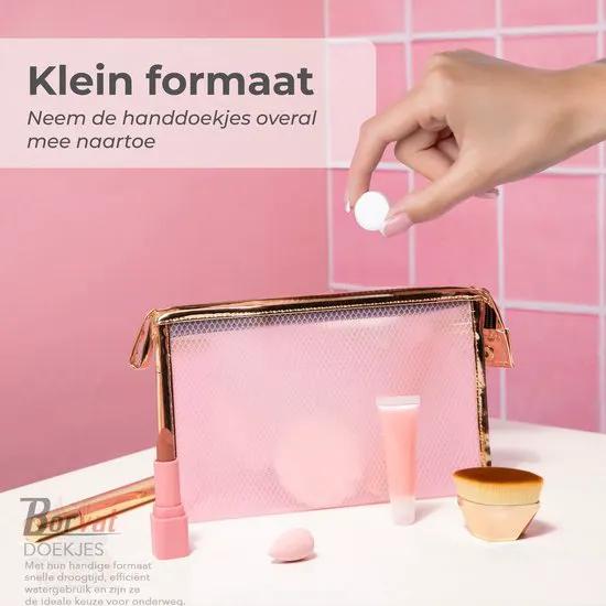 Borvat® Borvat® - Compressed Towels - Travel Towel - Handdoek - Gecomprimeerde doekjes - In Tablet vorm - Hygienische Vochtige Doekjes - Wit - 200 Stuks -