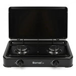 Borvat® Borvat® Gasstel 2 Pits – Compact kooktoestel voor – Krachtige gaskookplaat – Ruimtebesparend ontwerp-Zwart -