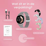 BORVAT Smartwatch Dames - Premium HD AMOLED Display - Android & iOS - Wit/Zilver by BORVAT