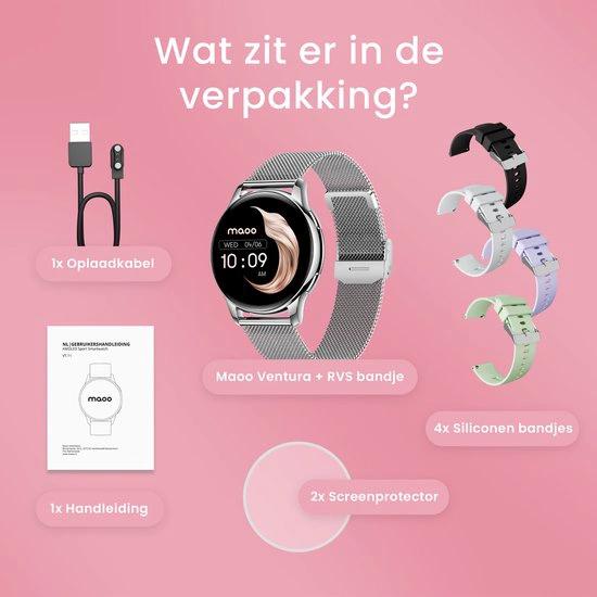 BORVAT Smartwatch Dames - Premium HD AMOLED Display - Android & iOS - Wit/Zilver by BORVAT