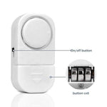 4x Draadloze Mini-Alarmen Set met Bewegingssensor - 4 Stuks - 95 dB - Inclusief Batterijen en Montageset | Pakket van 4 Magnetische Deur en Raam Sensor Alarmsystemen | Woningbeveiliging | Waarschuwings Alarm Tegen Inbrekers en Indringers by Merkloos