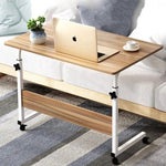 Bijzettafel en Laptop Tafel – Verstelbaar – Bedtafel en Computertafel – Hout – 80x40 cm by Borvat®