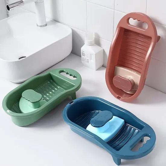 borvat IBBO® - Wasbord - Mini-handwasbord - Gebruikt Om Kleding En Kleine Artikelen - Met De Hand Te Wassen - Ondergoed Washboard - Instrument Washboard - Washboard Voor Kinderen - Handmatige Wasmachine - Niet-elektrisch -