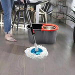 BORVAT® 360° Spin Mop systeem - Dweilsysteem - Mop - spinmop met en emmer- Dweilset - Mop set - Dweilstok by Borvat®