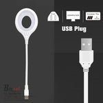 Borvat® Borvat® - Bureaulamp voor Laptop en PC - Wit en Ovaal- Flexibel en Helder - Met LED USB Aansluiting -