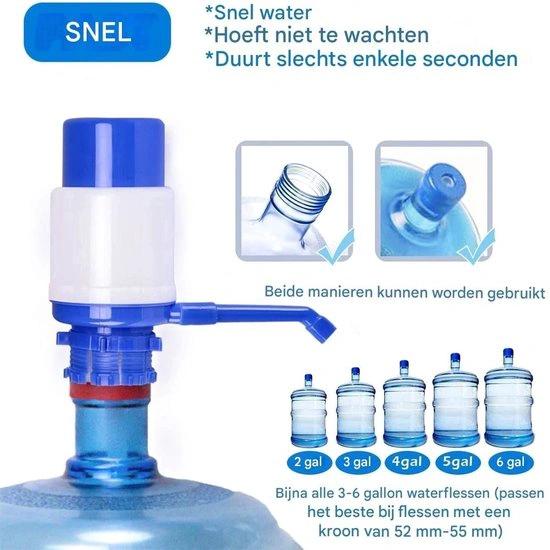 Borvat® Handmatige waterpomp – Draagbare pomp voor flessen en jerrycans – Zonder stroom – Ideaal voor camping en reizen- Compact, verstelbaar -