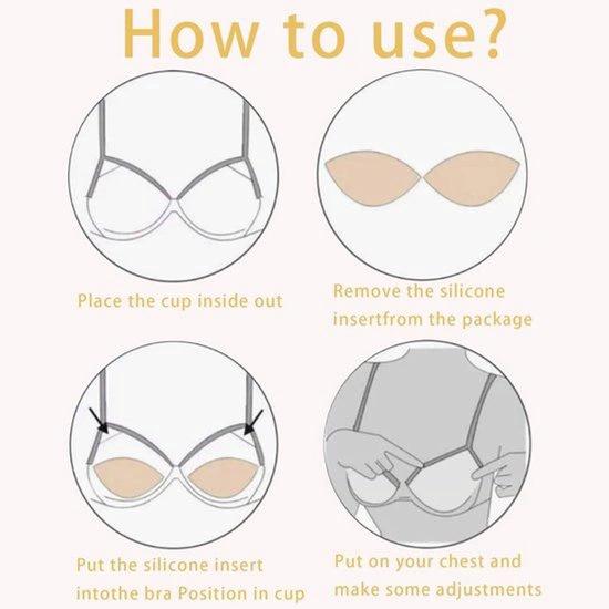 BORVAT BORVAT Zelfklevende Push-Up Pads & Tepelcovers - Herbruikbaar & Wasbaar - Onzichtbare BH - Dames - Breast Petals & Concealers Damesmode