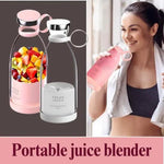 Borvat® BORVAT® - Roze Draadloze Blender To Go | Smoothie Maker voor Onderweg - Draagbare Mini blender -